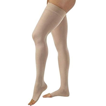 Jobst Relief Thigh High Compression Socks Open Toe Small 20-30 MmHg