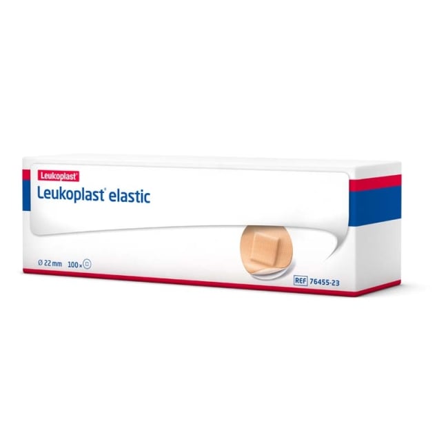 Leukoplast Elastic Spot Bandaid 22mm Tan BOX/100