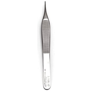 Adson Tissue Forceps 1x2 Teeth Micro 12cm Armo