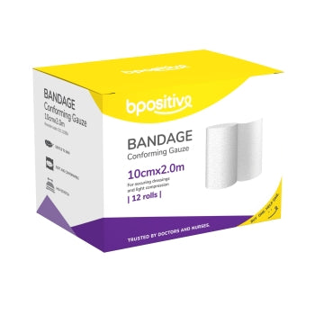 bpositive Bandage Conforming Gauze 10cm x 2m PKT/12