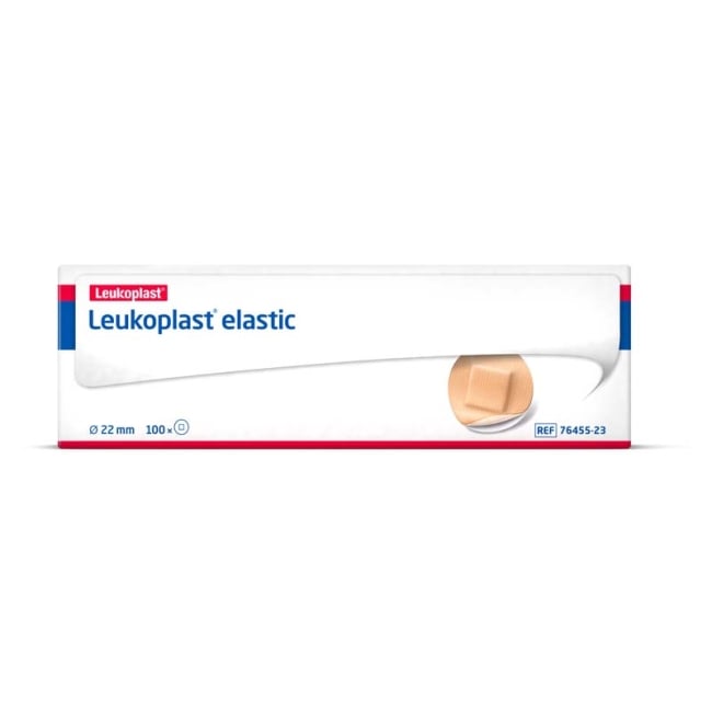 Leukoplast Elastic Spot Bandaid 22mm Tan BOX/100