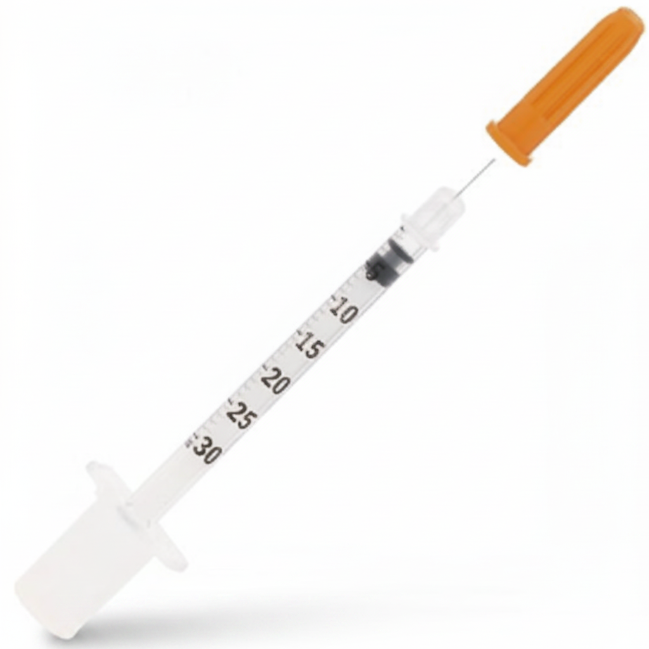 Syringe Insulin 0.3ml With 31g X 5/16" ( 8mm ) Ultra-Fine Needle B (BOX/100)