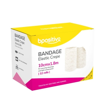 Bpositive Elastic Crepe Bandage 10cm x 1.8m BOX/12