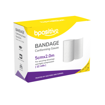 bpositive Bandage Conforming Gauze 5cm x 2m PKT/12